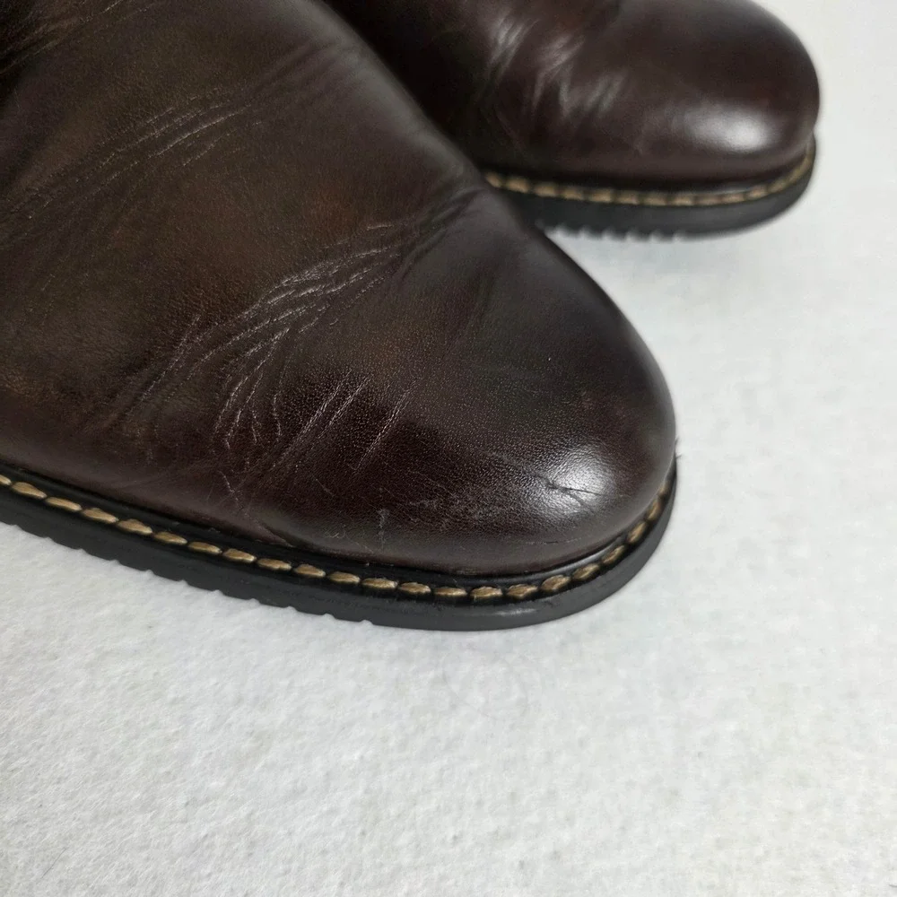 Timberland Mens 5511A Dark Brown Leather Chukka Boots Size 11.5 Lace Up Mid Top